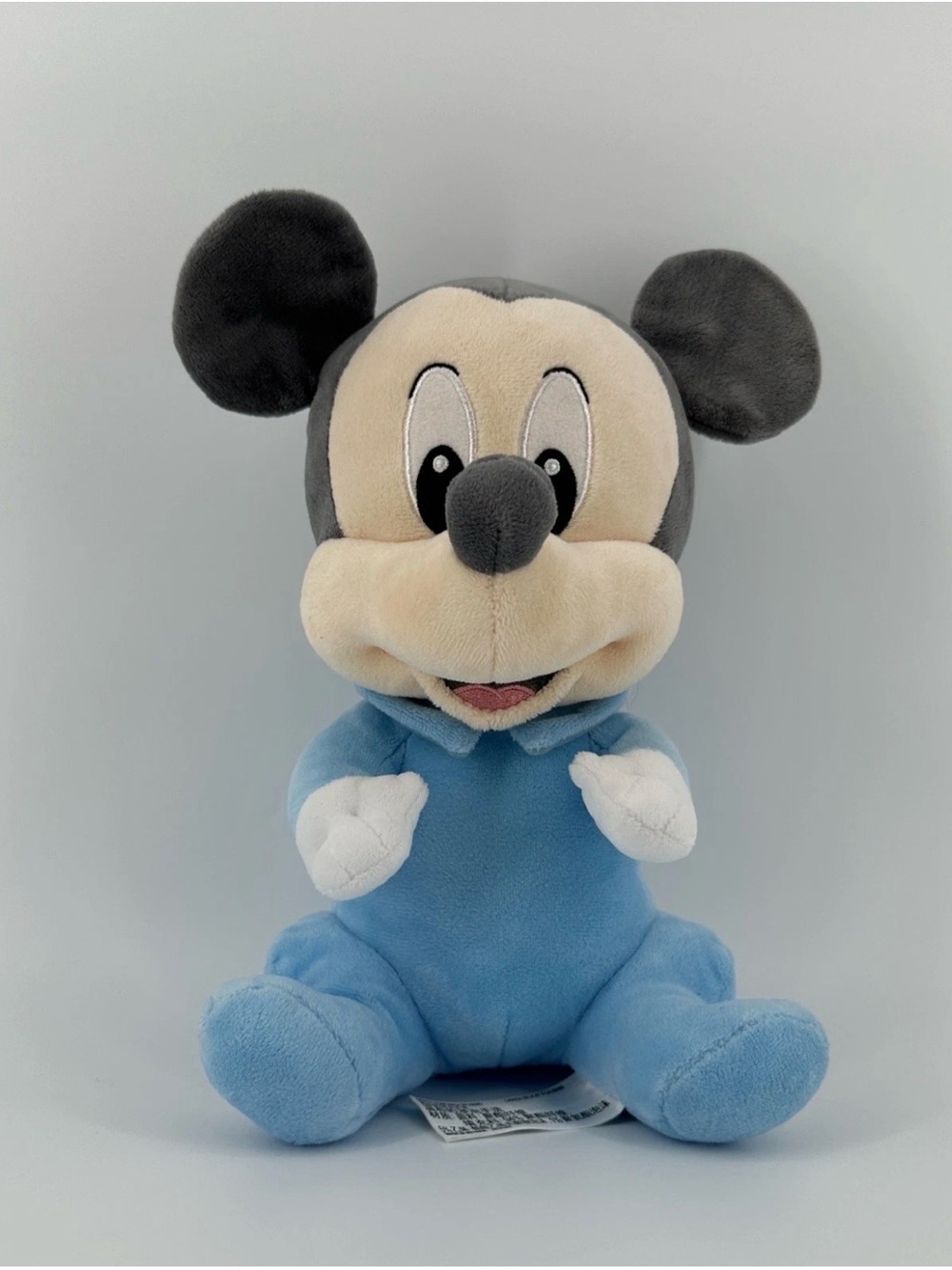 Disney Babies Mickey Mouse Plush Disney Parks 10” Sitting Wearing Blue Pajamas